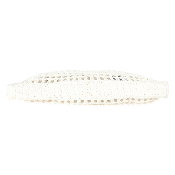 Prada White Raffia Crochet Triangle Logo Tote - Picture 5 of 7